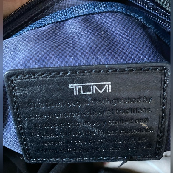 Tumi Black Leather Tote Bag - Picture 3 of 8
